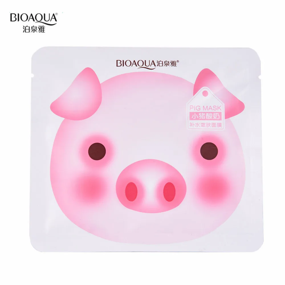 Маска Йогуртовая Bioaqua маска для лица с милой Свинкой увлажняющая сужения пор