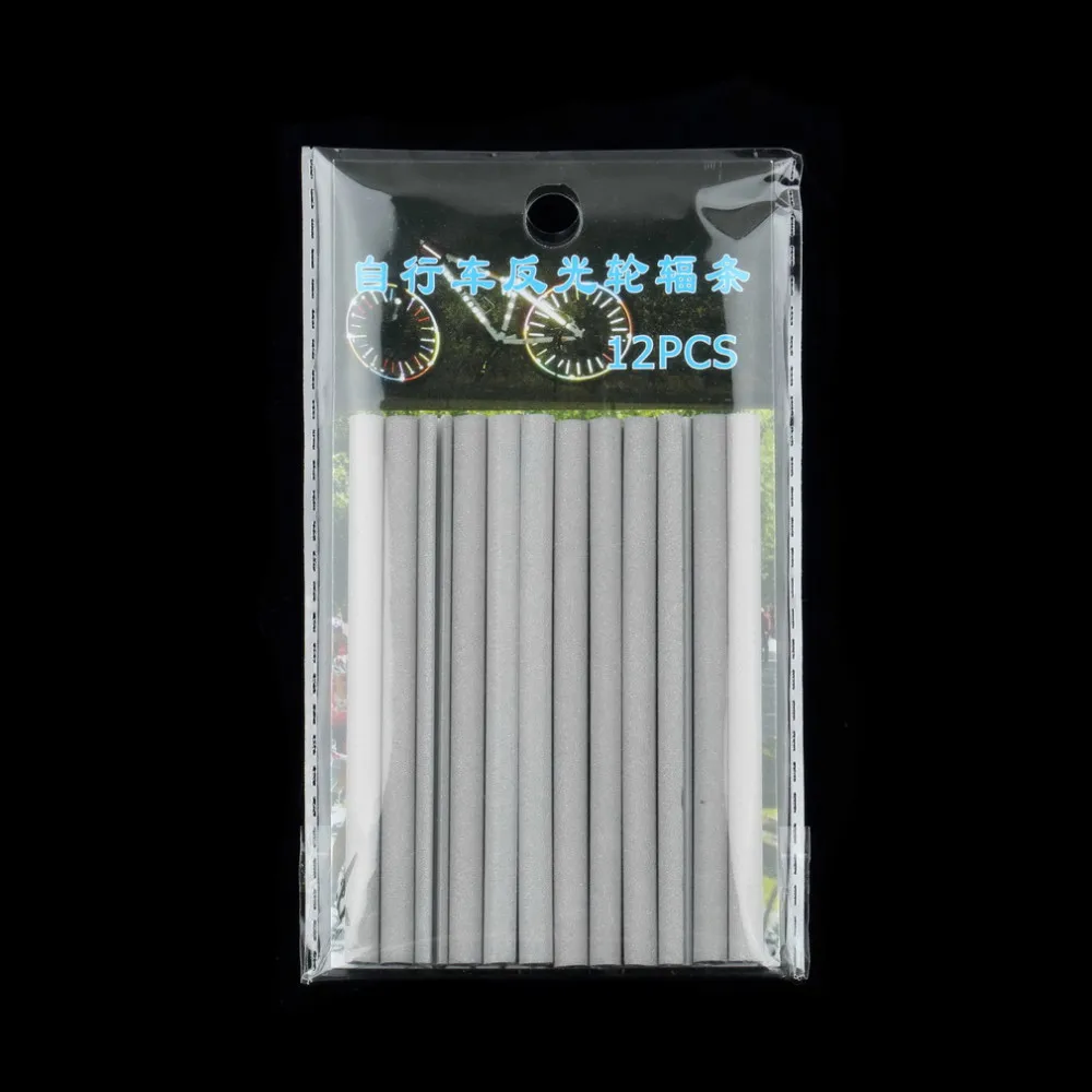 12 шт велосипед светоотражающее Крепление зажим трубка Предупреждение полоски велосипедов велосипедного колеса отражатель горный велосипед задний велосипедный отражатель светильник