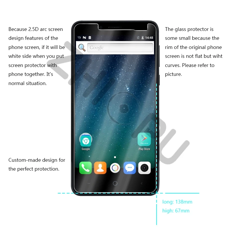 3 шт./лот закаленное стекло для Leagoo KIICAA power 5 0 дюймовый защитный экран защитная