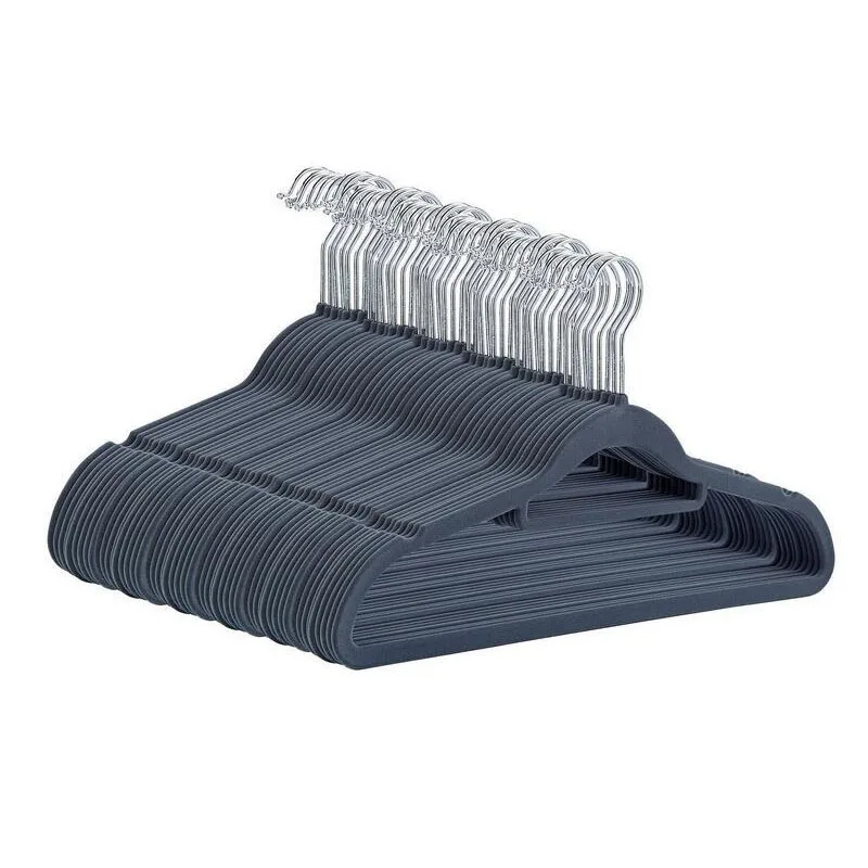 30 шт. тонкие бархатные вешалки энергосберегающие Нескользящие с ворсом