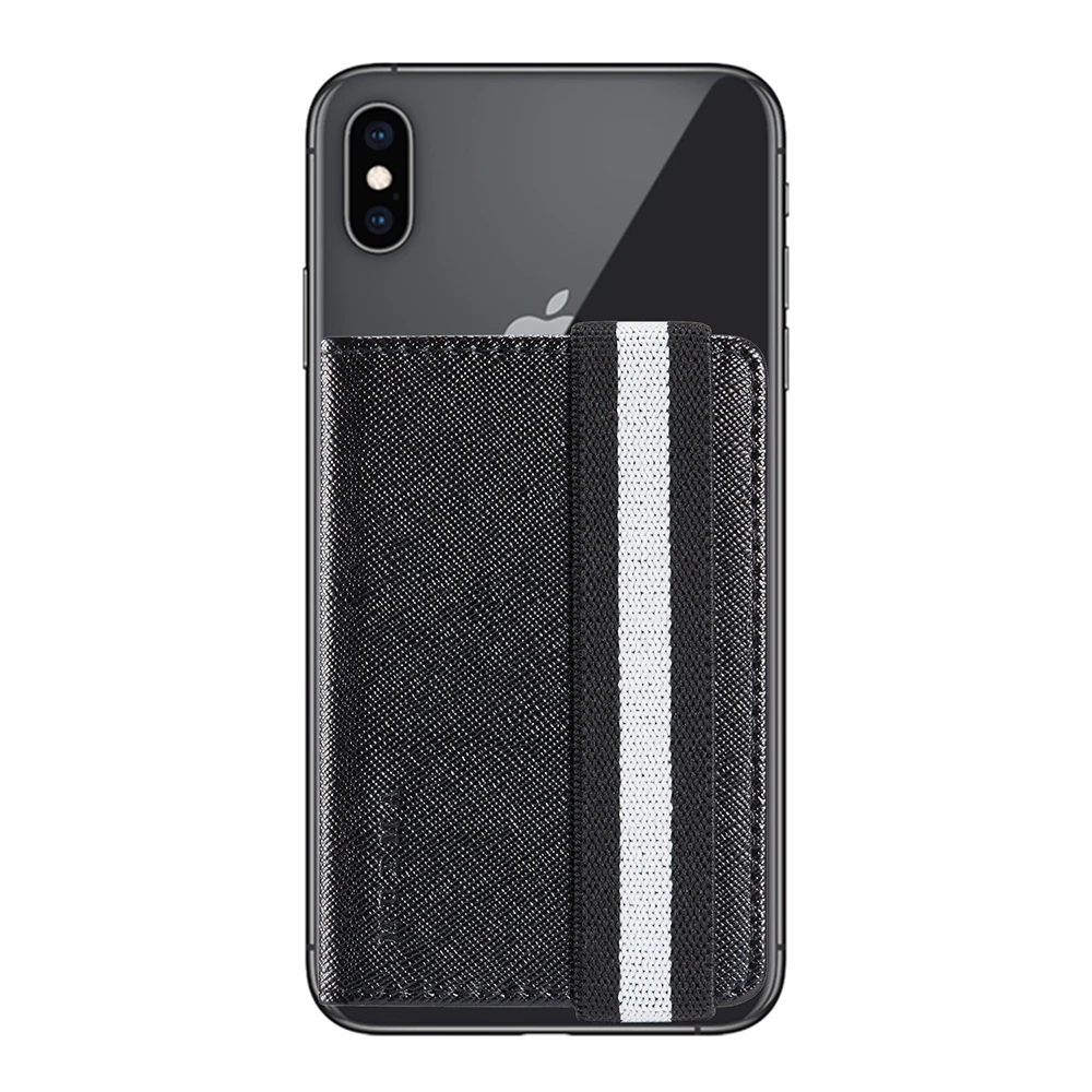 Холщовый кожаный держатель для карт наклейка для iPhone 11 Pro X XR XS Max 6 6S 7 8 Plus samsung Note 10 S10 S9 A50 A70 чехол для телефона подставки