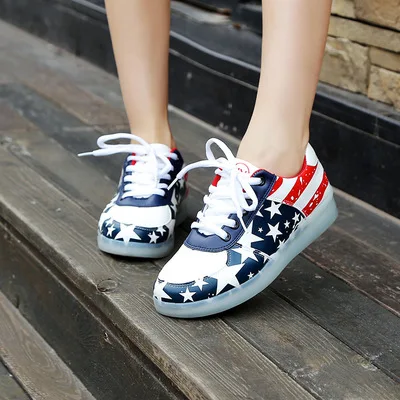 A81-Blue Размеры 35-44; обувь унисекс для взрослых; женская и мужская обувь на плоской платформе; женская обувь с подсветкой и светильник; тапочки с подсветкой - Цвет: A81-Blue