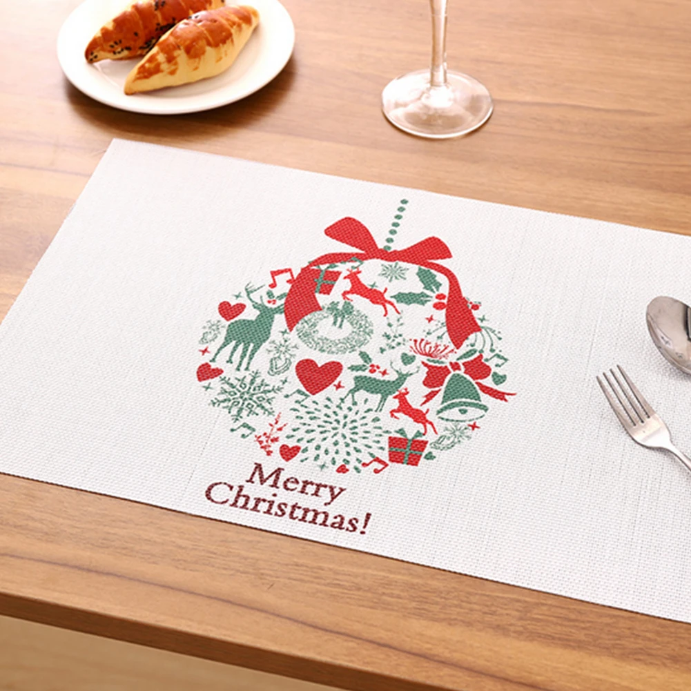 Рождественский подарок скатерть прямоугольник центральным настольная из ПВХ