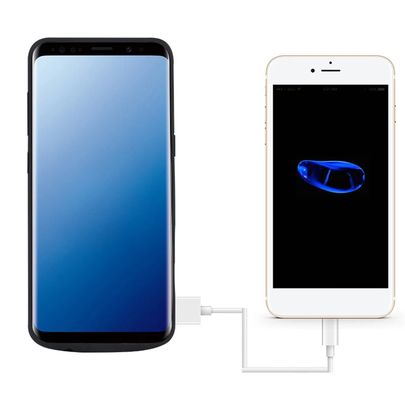 Портативный внешний аккумулятор задняя крышка батарея для Samsung Galaxy S9 Plus зарядное