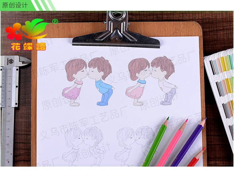 2pcs Kissing Couple Dolls Small Ornaments Handicraft Micro Landscape Ornaments PVC Plastic Miniature Garden