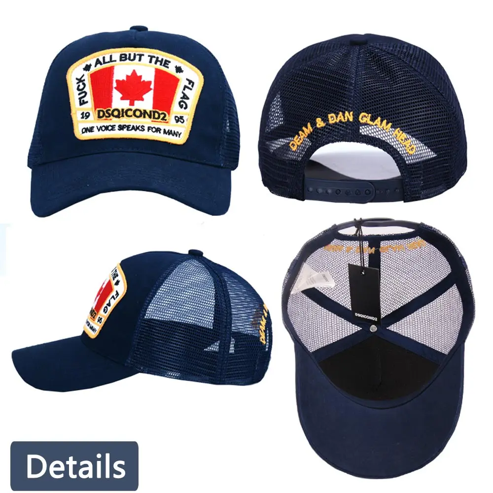 DSQ летняя сетчатая Мужская бейсболка женская Snapback Chapeu ICON Gorros Para Hombre De Marca Casquette