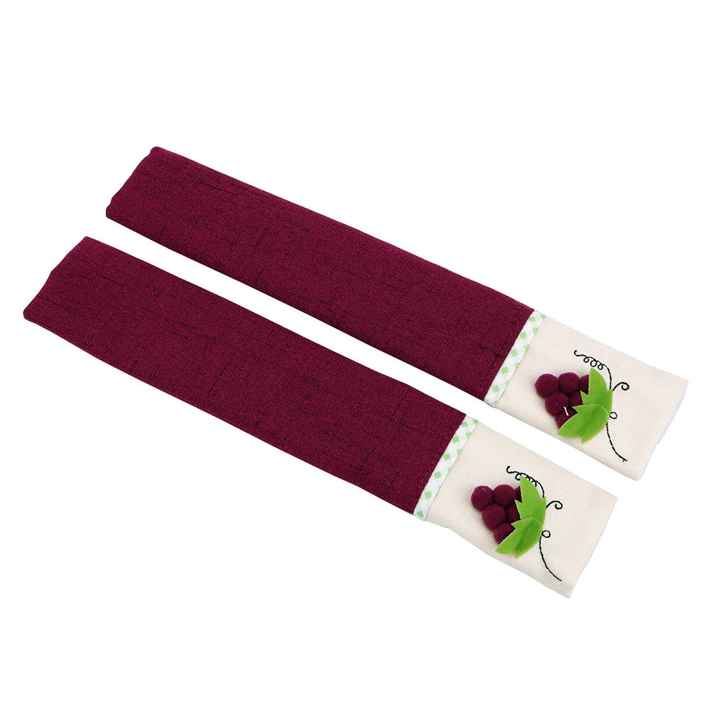 Purple grape NICEYARD 1 пара хлопок холодильник чехол на дверные ручки Ручка дверцы духовки крышки ручки противоскользящие защитные перчатки домашний декор - Цвет: Purple grape