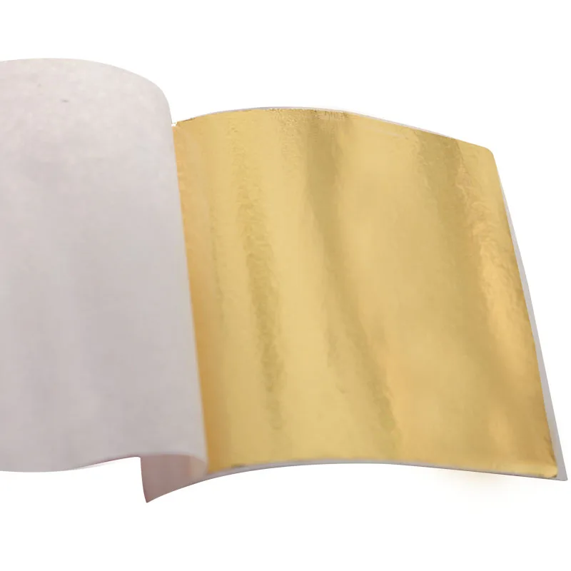 100 шт Тайвань блестящий имитация золотого листа позолота цвет как 24k золото