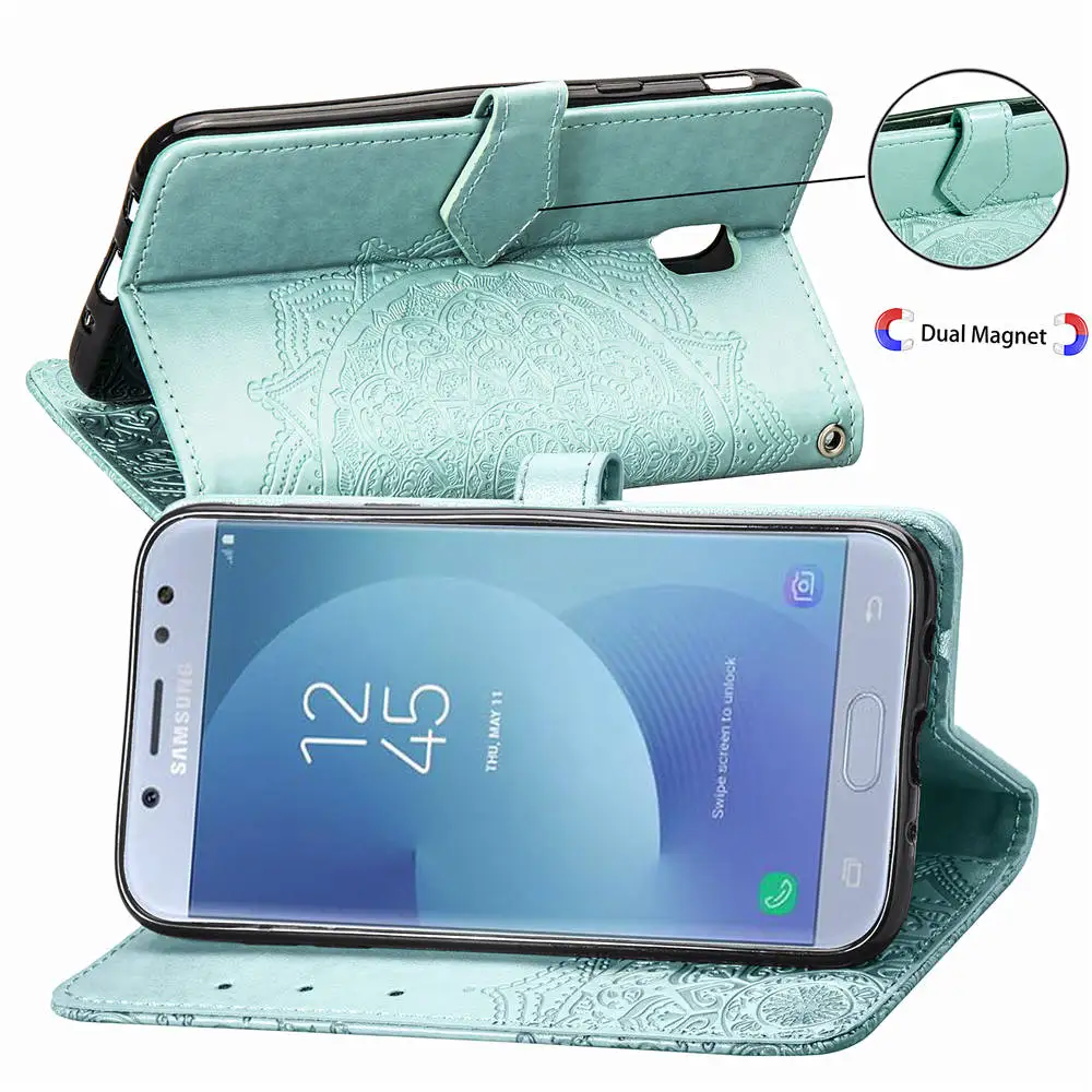 Для Samsung Galaxy J3 2017 чехол из искусственной кожи чехол-бумажник для EUR J330 J330F J 330 3