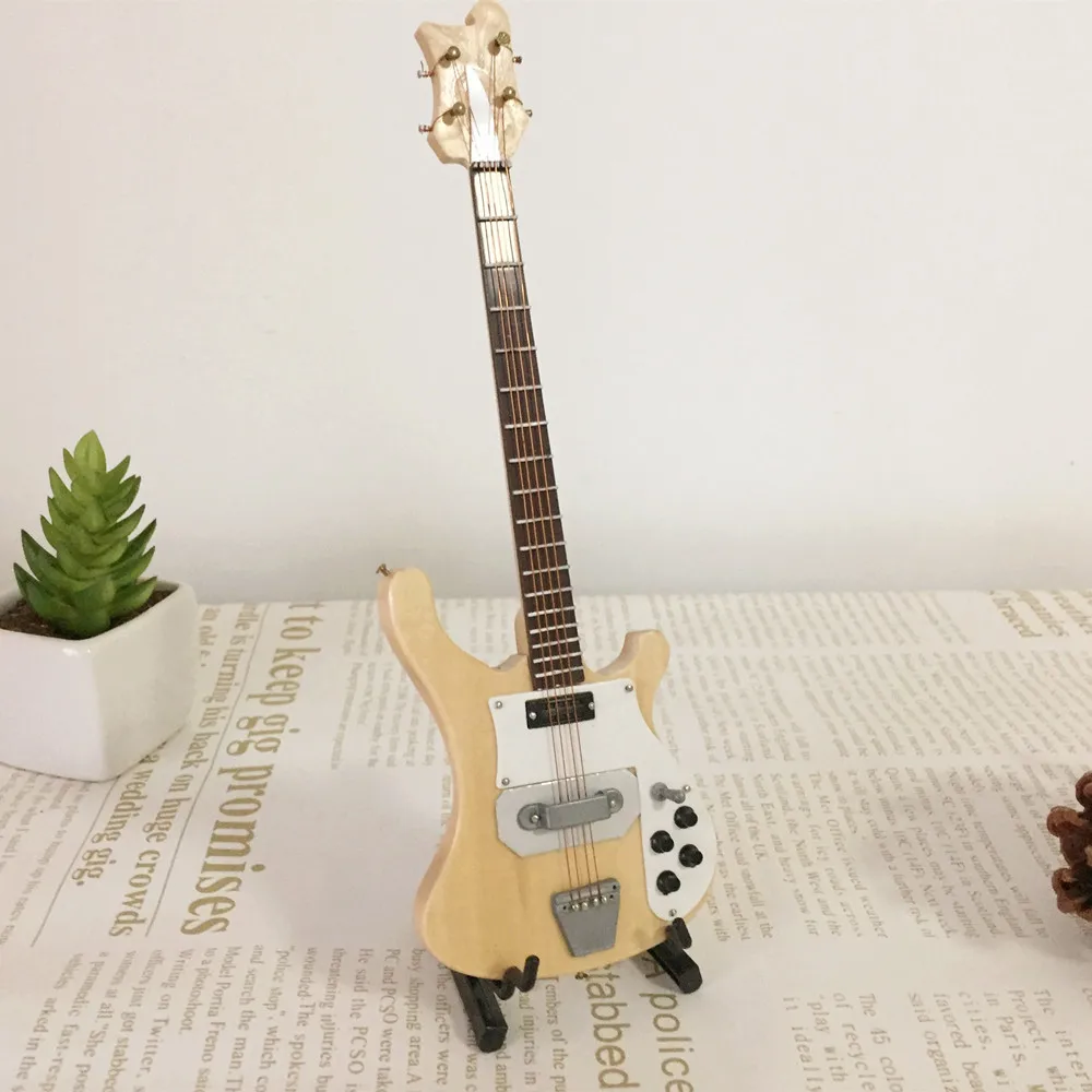 18cm Миниатюрная модель мини-гитары, электрическая бас-гитара, миниатюрная модель деревянного мини-музыкального инструмента, коллекция моделей - Цвет: 18cm