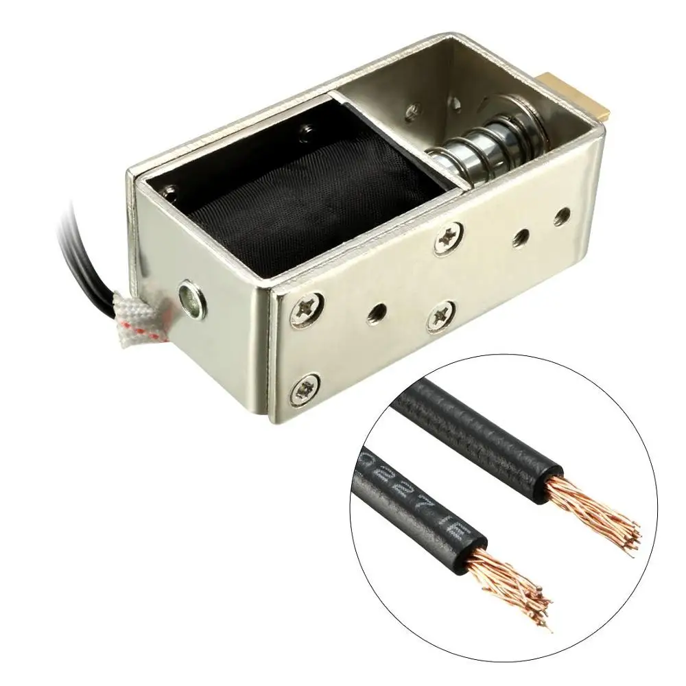JF-S1670DL DC 12V / 24V 400mA 40N 10mm Pull Type Open Frame Linear Motion Solenoid Electromagnet | Обустройство дома