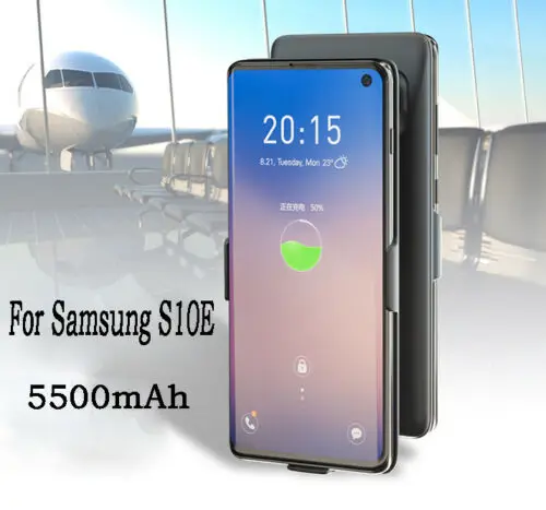 5500 mAh Батарея Зарядное устройство чехол для samsung Galaxy S10E Сельма силиконовый ударопрочный внешний аккумулятор