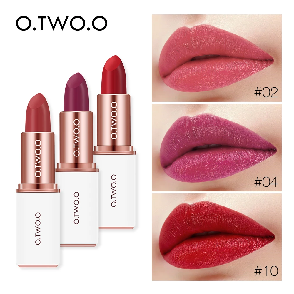 O. TWO. O, 12 цветов, матовая губная помада, бархатная, водостойкая, стойкая губная помада, пигмент для губ, макияж, гладкие губы, макияж, красота