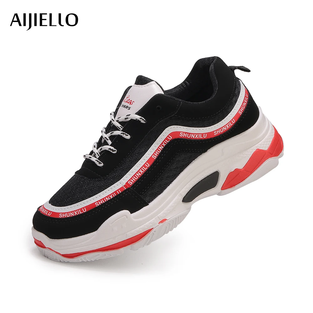 Running Shoes Women Sneakers 35-40 Breathable Light White Sport Woman Gym High Heel Jogging Walking Female | Спорт и развлечения