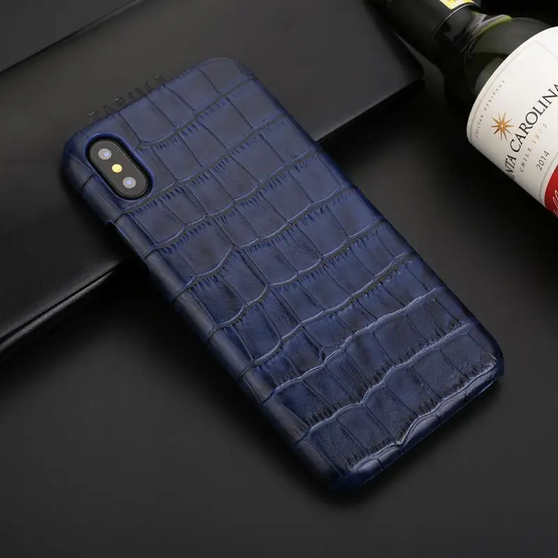 Чехол MAKEULIKE из натуральной кожи на заднюю панель чехол для iPhone X Роскошный чехол для телефона аллигатора чехлы для iPhone X iPhone 10 задняя крышка - Цвет: 2
