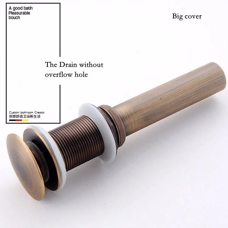 

Houmaid New Arrivals Bathroom accessories Antique Push Down Pop-up Full Copper For Basin Sink Plug Brass Stopper
