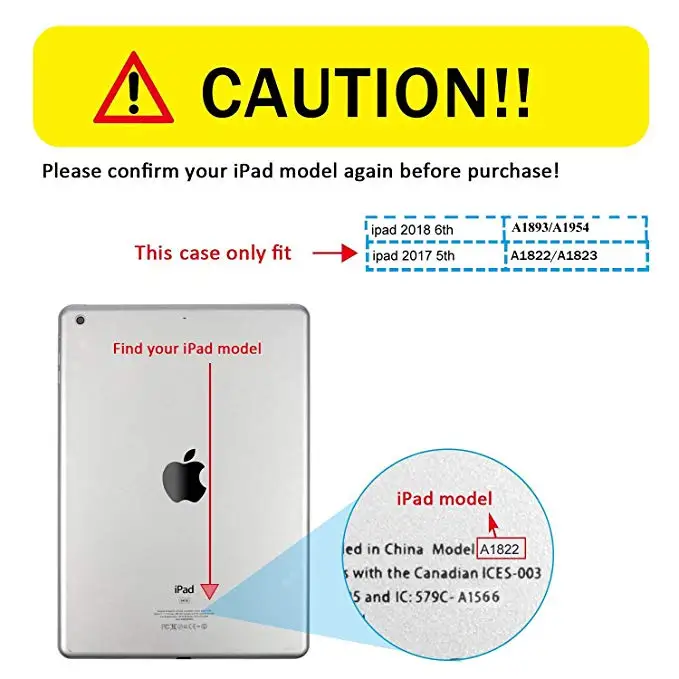 Чехол для iPad 9 7 дюйма с держателем карандашей вращающийся на 2018/2017 градусов