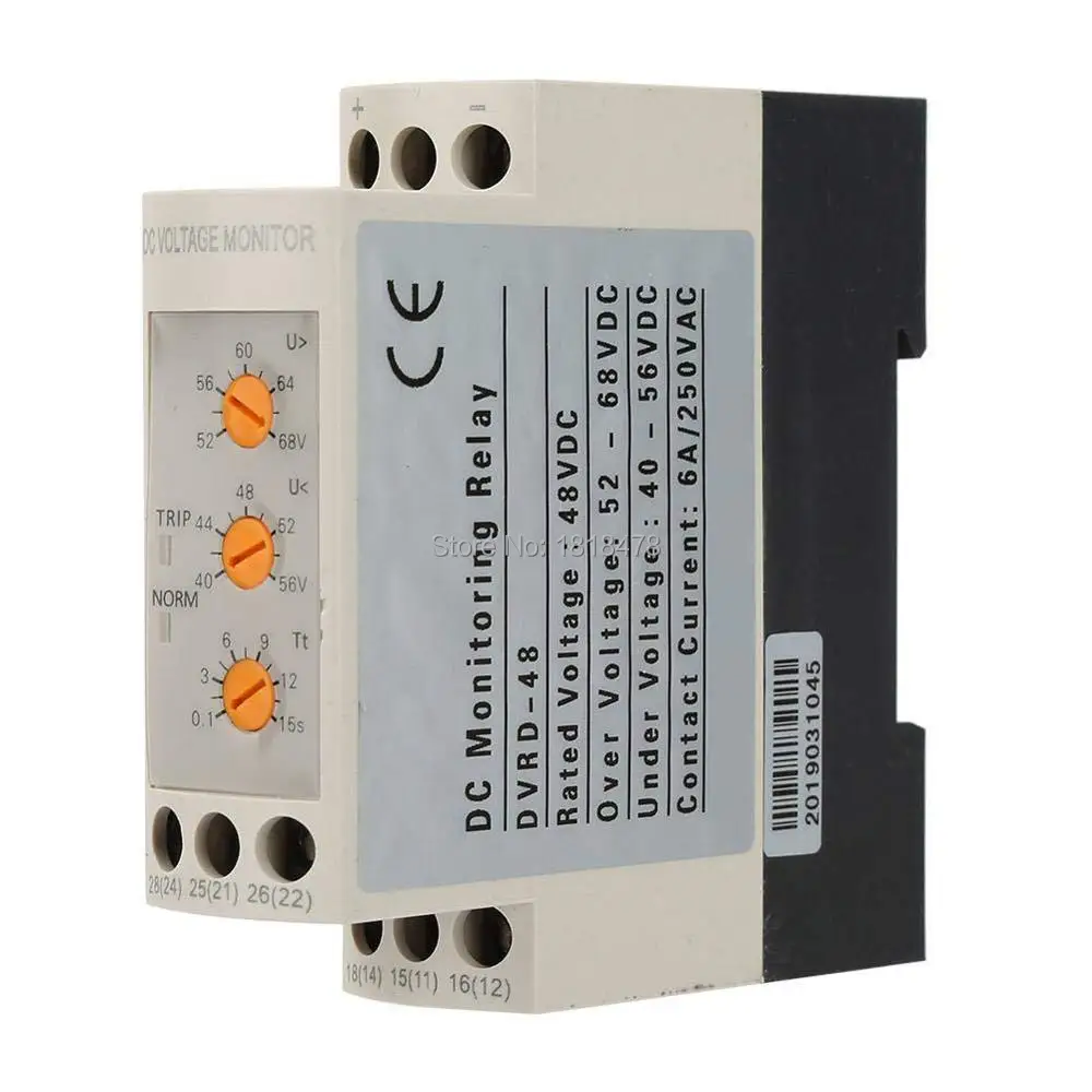 

DVRD-48 DC 48V Adjustable Over/Under Voltage Monitoring Relay