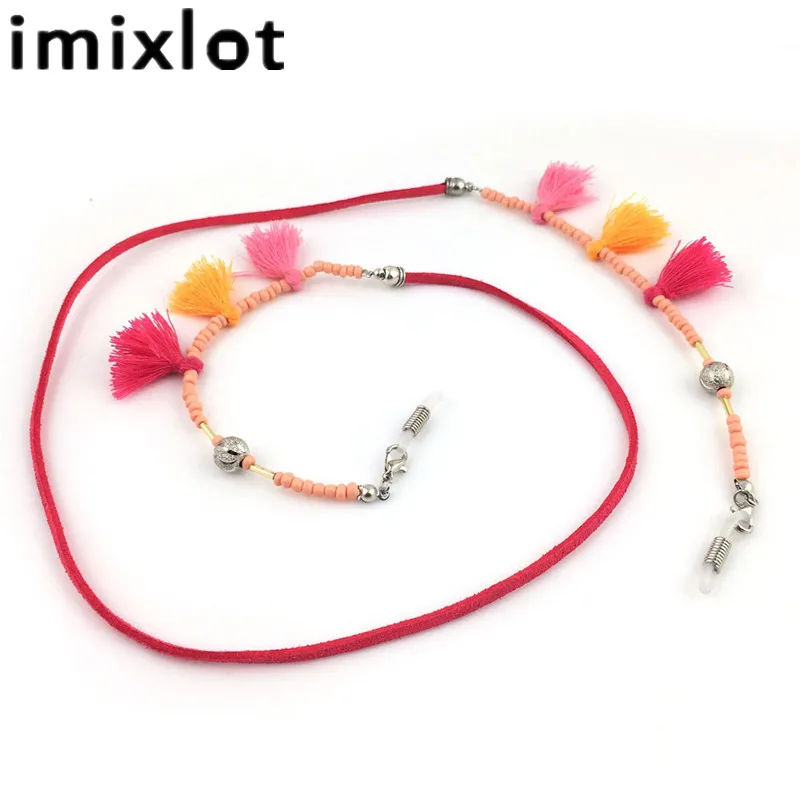 IMIXLOT высокое качество в винтажном стиле украшенные цветным бисером очки с