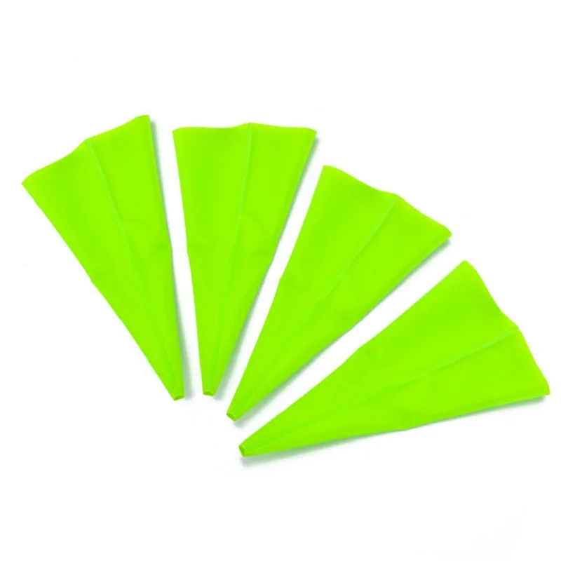 Green 4pcs 4 шт. силиконовый кондитерский мешок для обледенения крема, кондитерский мешок, сопло, многоразовые DIY Инструменты для украшения торта, украшения выпечки, Прямая поставка - Цвет: Green 4pcs