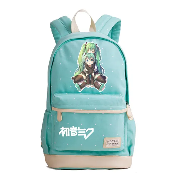 10 Музыкальный Хацунэ Мику Печать Рюкзак Kawaii женские сумки на плечо Miku Mochila Feminina Холст Школьные сумки для девочек-подростков - Цвет: 10