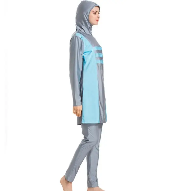 3 шт. скромный плюс размер Burkini с длинными рукавами Мусульманский купальник Maillot De