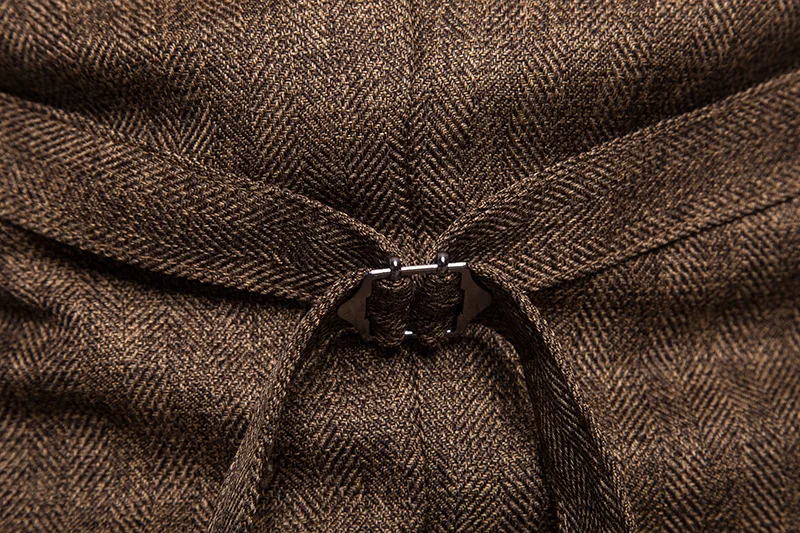 Двубортная мужская жилетка модный твидовый жилет без рукавов Colete Masculino Мужской приталенный Свадебный деловой жилет