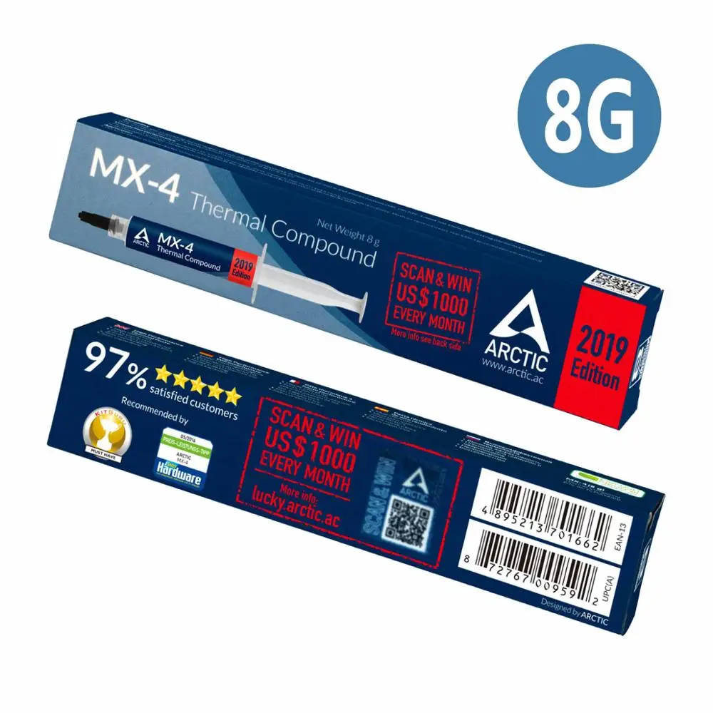 MX-4 8g ARCTIC MX-4 2g 4g 8g 20g процессор процессорный кулер охлаждающий вентилятор Тепловая паста смазка 8,5 w/(mk) теплопроводная - Цвет лезвия: MX-4 8g
