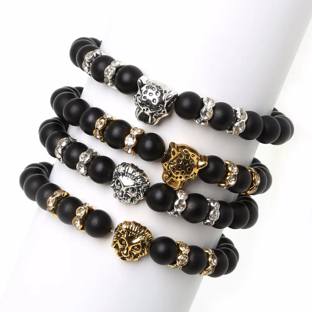 Оптовая продажа позолоченные и серебряные браслеты в античном стиле Будда Лев