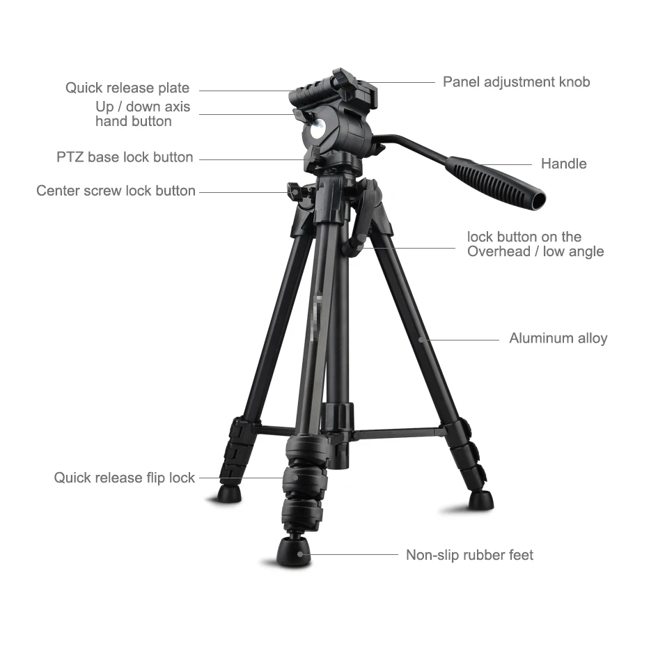 Алюминиевый штатив ALUMOTECH 20 &quot~ 40&quot студийный для цифровой зеркальной камеры