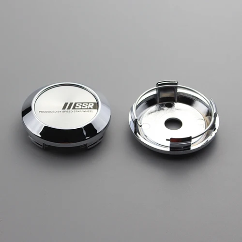 ssr chrome cap KOM 64/60 мм зажим Япония advan гоночный центр крышки для ssr обода крышка hubcap xxr voiture пылезащитный капот набор из 4 enkei логотип наклейка - Цвет: ssr chrome cap