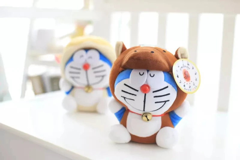 20 см Kawaii Китайский Зодиак Stand By Me Doraemon плюшевая игрушка мягкая кошка Животные Собака Кролик Плюшевая Кукла милый подарок для детей