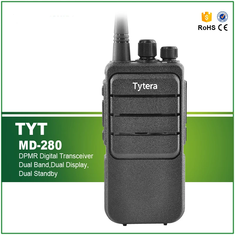 DMR модель цифровой UHF портативной рации радио TYT MD-280 монитор приоритет