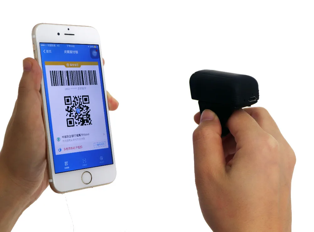 Мини Bluetooth пальцевое кольцо 1D/2D сканер считыватель штрих-кодов IOS Android Windows PDF417 DM qr-код 2D беспроводной сканер