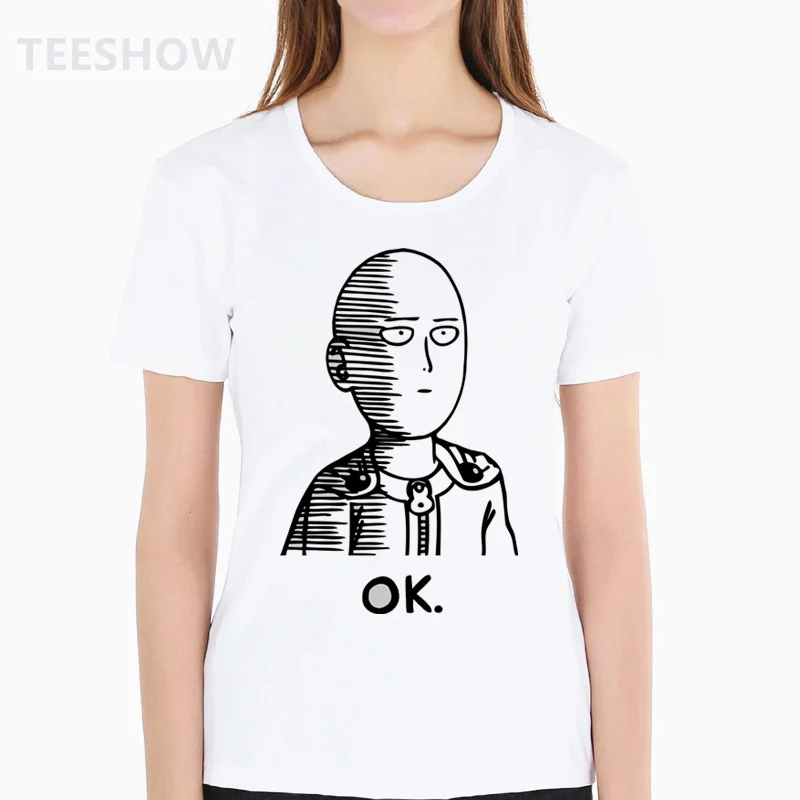 One Punch Man Футболка женская футболка с принтом повседневные топы короткими