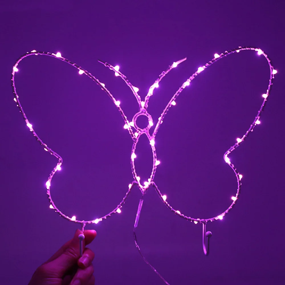 Buttterfly LED свет декоративная металлическая рама вешалка ночные светильники для
