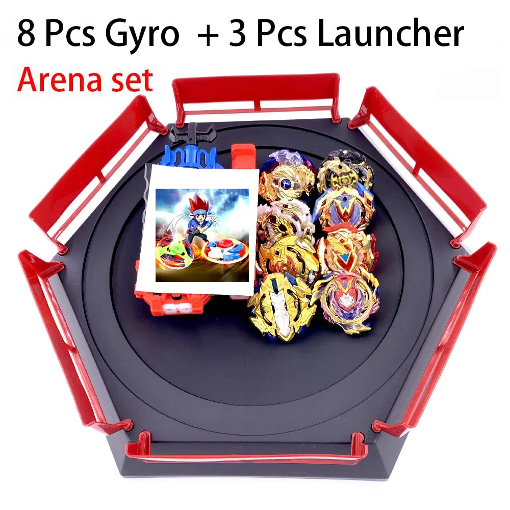 Набор топов пусковых установок Beyblade Arena волчок металлический бой Bey blade металлический взрыв Bayblade стадион детские подарки классическая игрушка - Цвет: 2-ZDP-HJ-11PCS