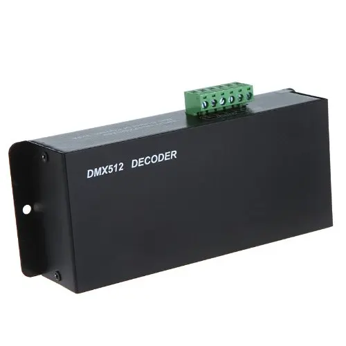 JFBL оптовая продажа TOMTOP DC 12 V-24 V 3 канала DMX декодер светодиодный контроллер для RGB