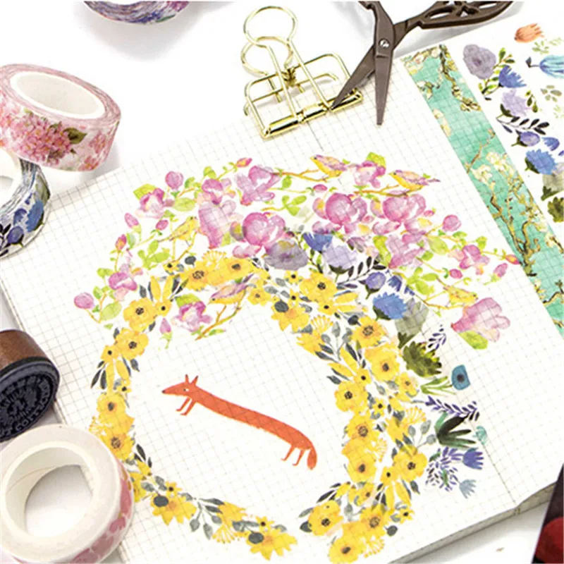 

1Pcs Cute Classical Toy Sticker Flowers Stikers Decorative Adhesive Stikers Decor DIY Scrapbooking Sticker Label Stationery