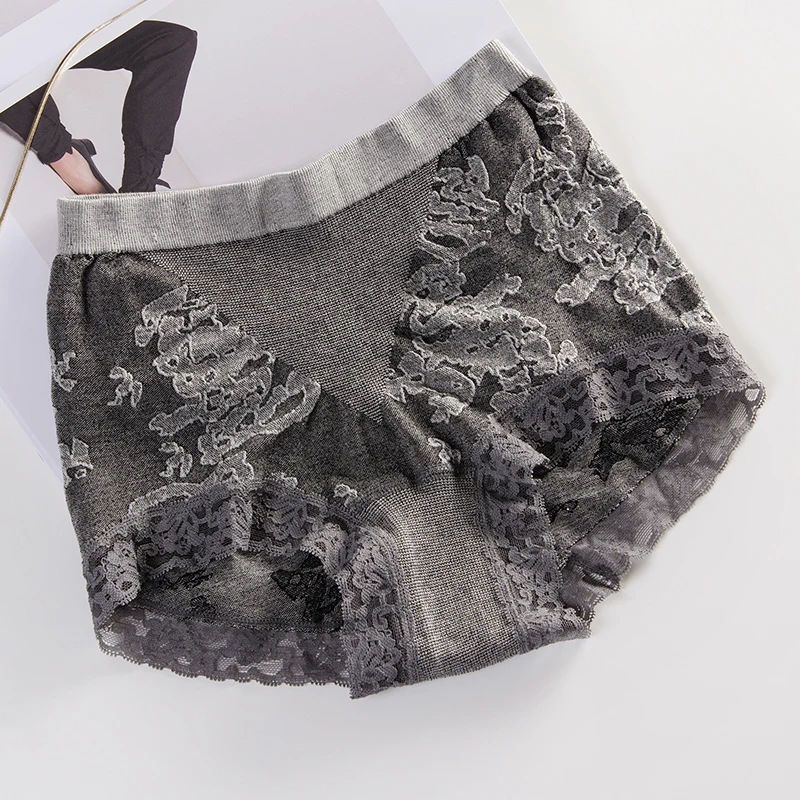 GUIYI женские сексуальные трусики хлопковые тонкие эластичные бесшовные кружевные