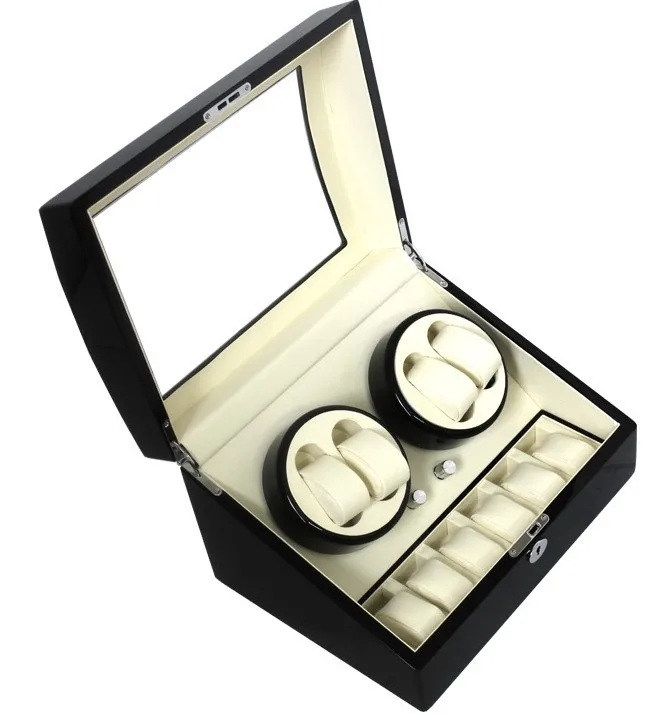 4 + 6 винно красная коробка для намотки часов мотор автоматическое вращение