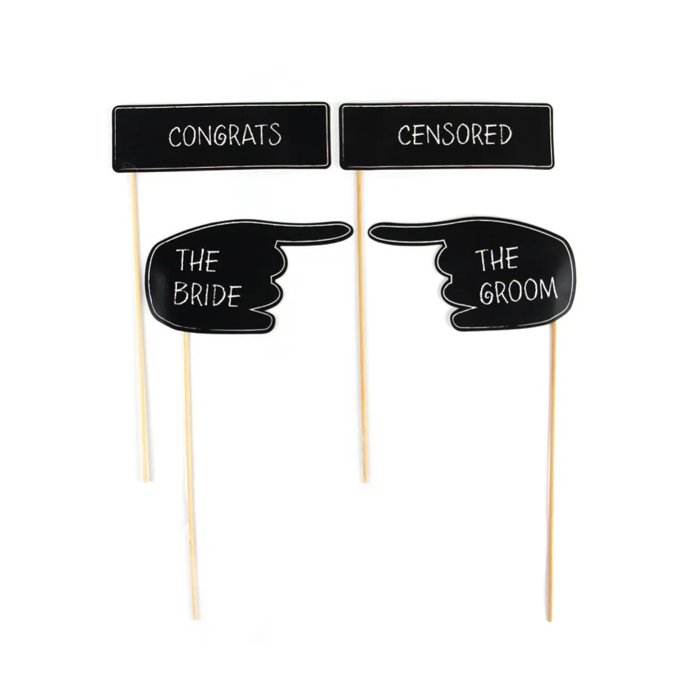 Набор из 12 Свадебная фотокабина реквизит набор дощатая доска пузырьки знаки фото