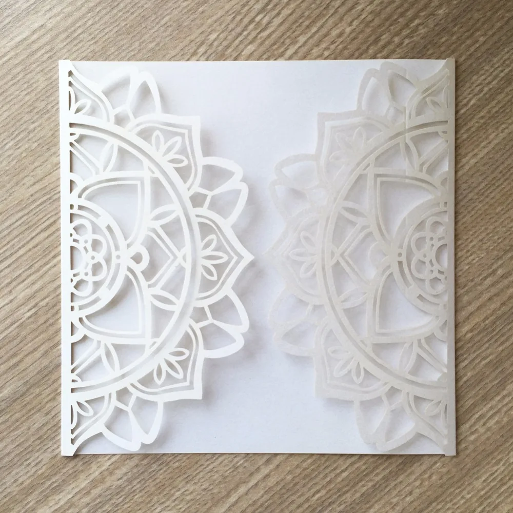 30pcs Laser Cut Pearl Paper Modern Design Wedding Invitations Cards Custom Greeting Blessing Card Decoration Festival Supplies | Дом и сад