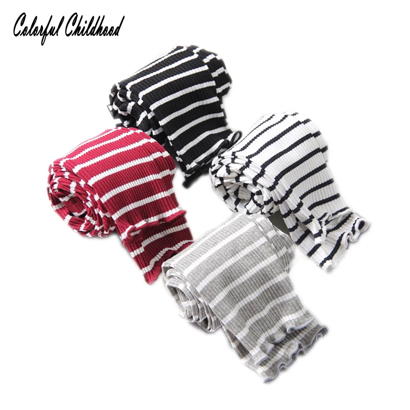 Брюки для девочек Осенние повседневные полосатые леггинсы детская одежда брюки