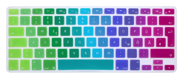 Европейская защита для клавиатуры с немецкими буквами Macbook Air Pro Retina чехлы