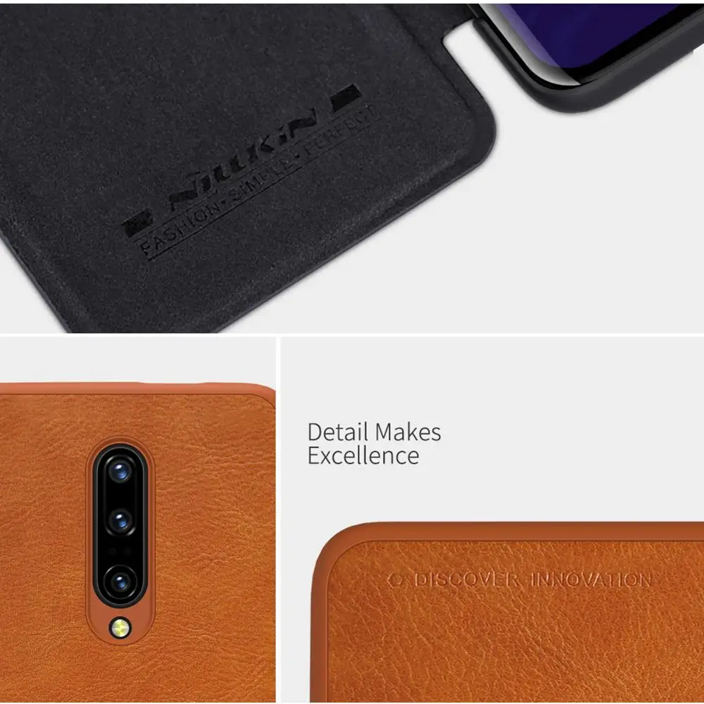 Oneplus 7 Pro чехол Nillkin Qin Флип кожаный чехол Oneplus7 роскошный бизнес Тонкий чехол для телефона для One plus 7 Pro Nilkin задняя крышка