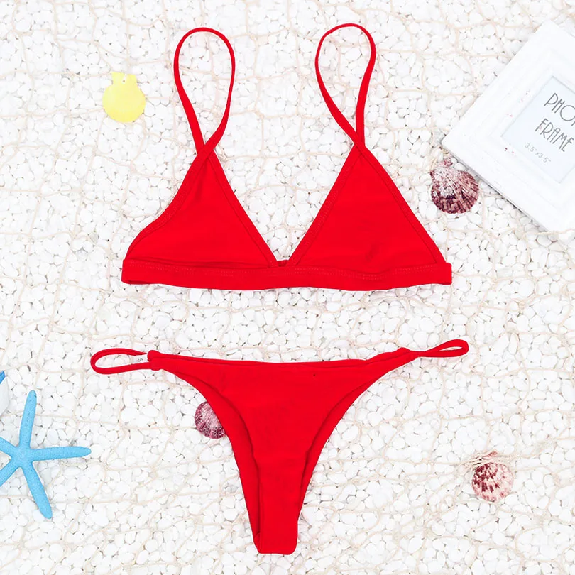 2018 Для женщин повязки стринги бразильские бикини купальники женские пикантные