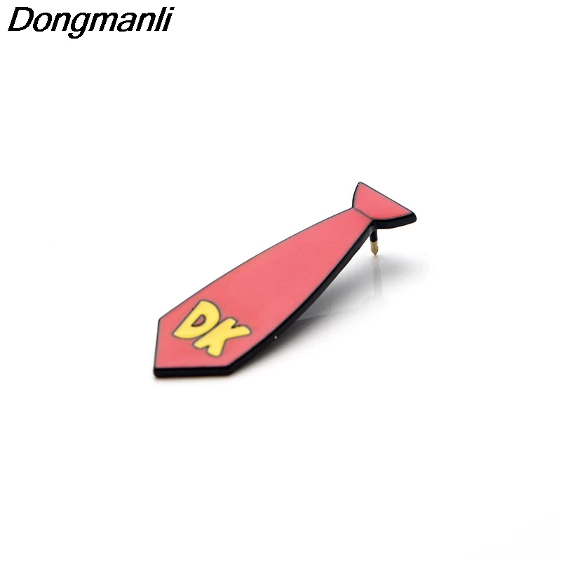 P2713 Dongmanli Donkey kong tie Enamel Pins and Brooches for Women Men Lapel pin backpack badge Game player collection