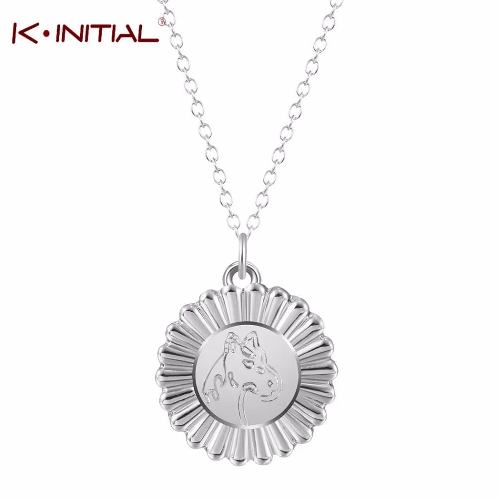 Kinitial 10 шт. лошадь Цепочки и ожерелья шоу ленты кулон Для женщин Bijoux себе свитер