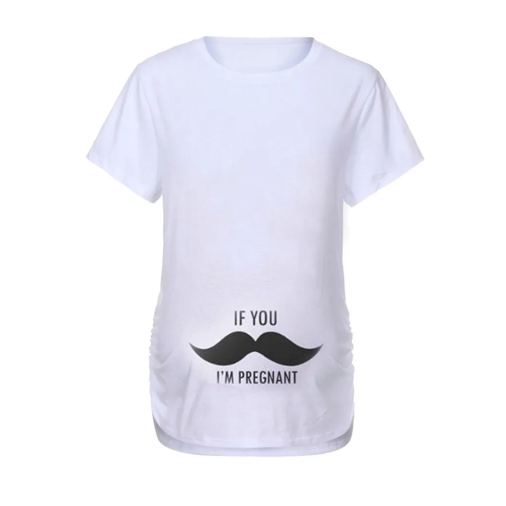 Vetement femme, женская одежда для беременных, топы с коротким рукавом и мультяшным принтом, футболка, Одежда для беременных, ropa mujer